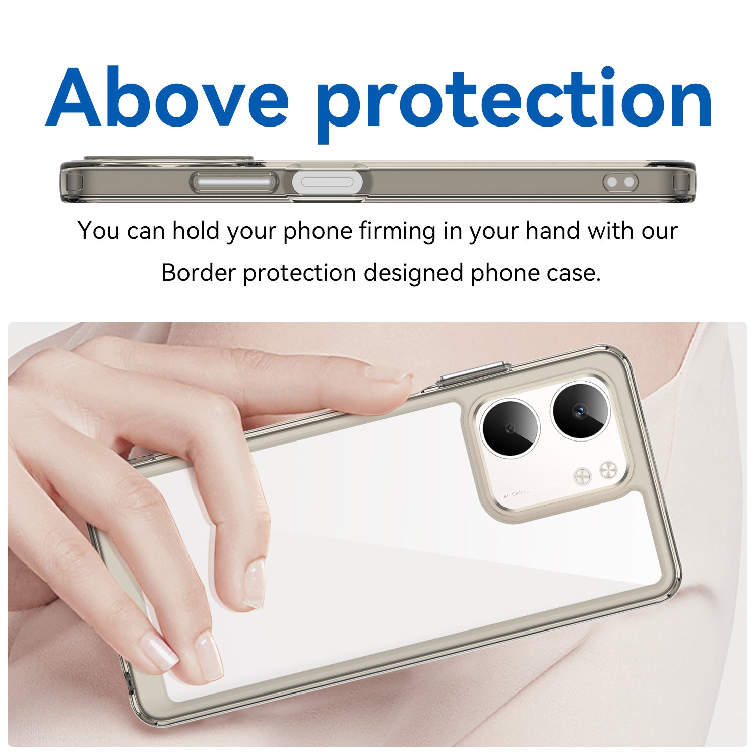 OPPO A5x 2025 Soft TPU Bumper Case [Clear Grey]
