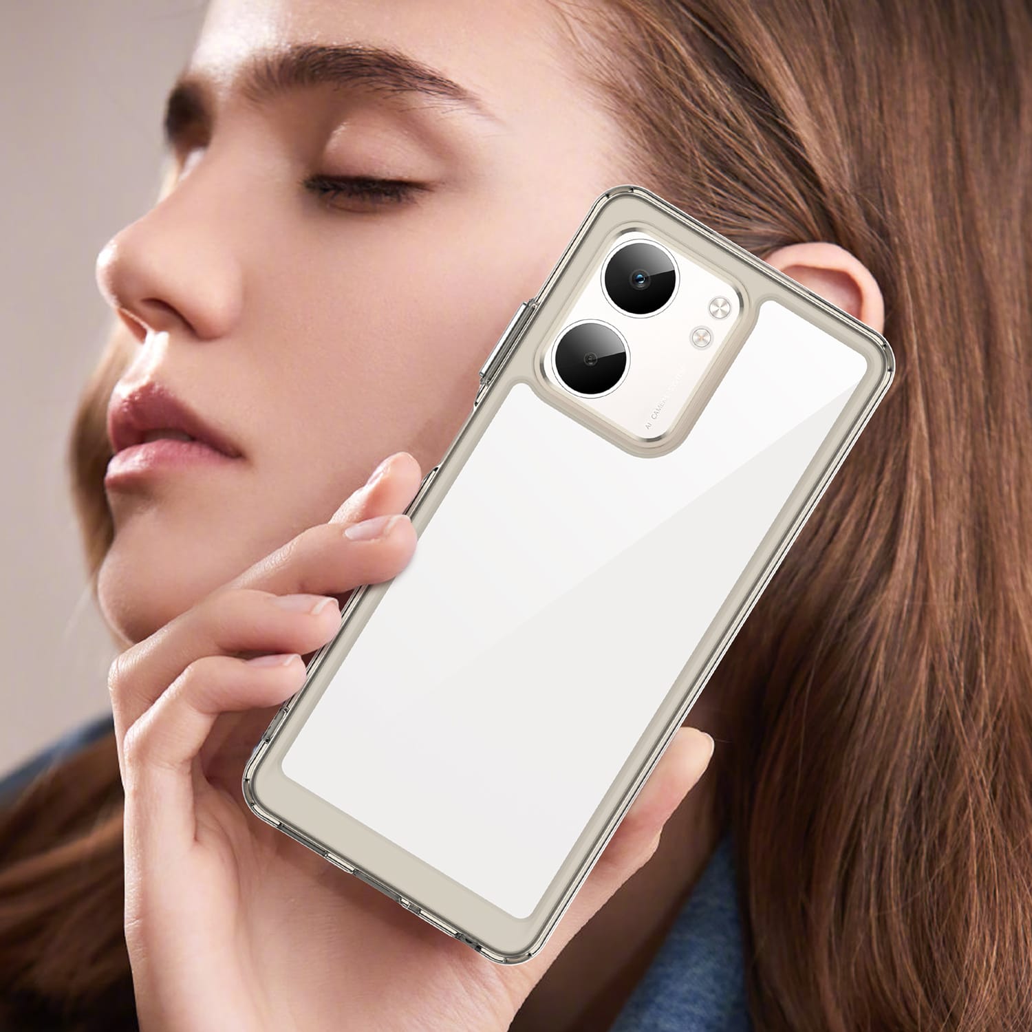 OPPO A5x 2025 Soft TPU Bumper Case [Clear Grey]