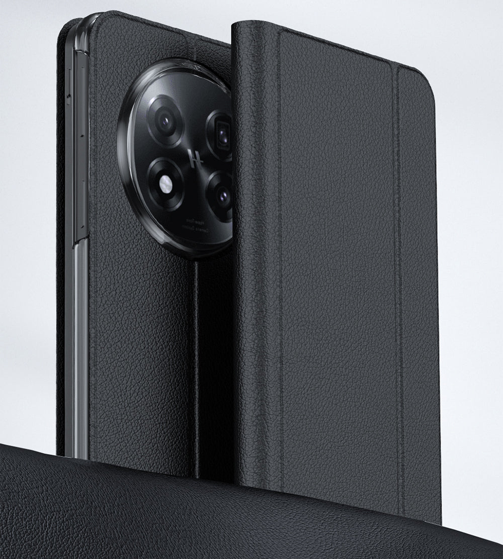 Premium PU Leather Flip Case for OPPO Find N5 – 360° Protection [Grey]