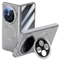 OPPO Find N6 Magnetic Skin-Feel Case - Hinge Shield & Lens Ring Stand [Titanium Grey] - Titanium Grey