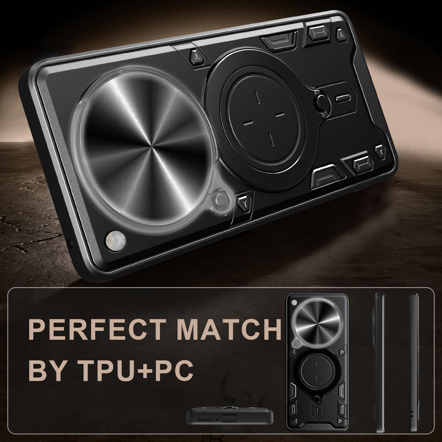 OPPO Find X8 Pro Ring Kickstand Case w/ Camera Cover [Rose Gold]