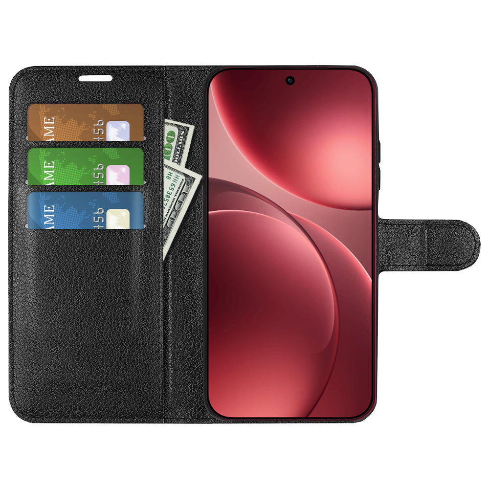 OPPO Find X9 Pro PU Wallet Case [Black]