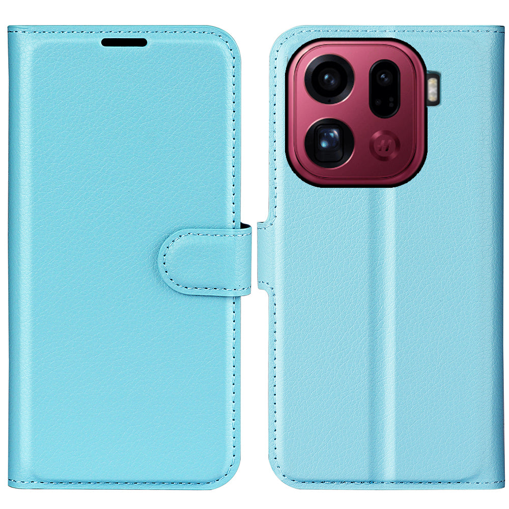 OPPO Find X9 Pro PU Wallet Case [LightBlue]