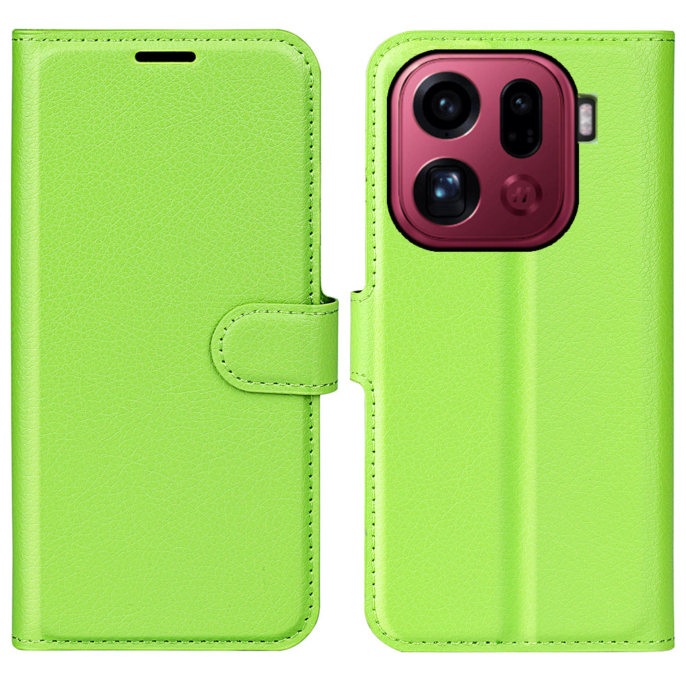 OPPO Find X9 Pro PU Wallet Case [Green]