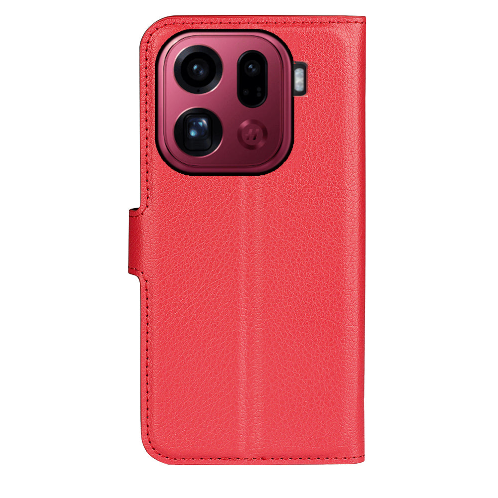 OPPO Find X9 Pro PU Wallet Case [Red]