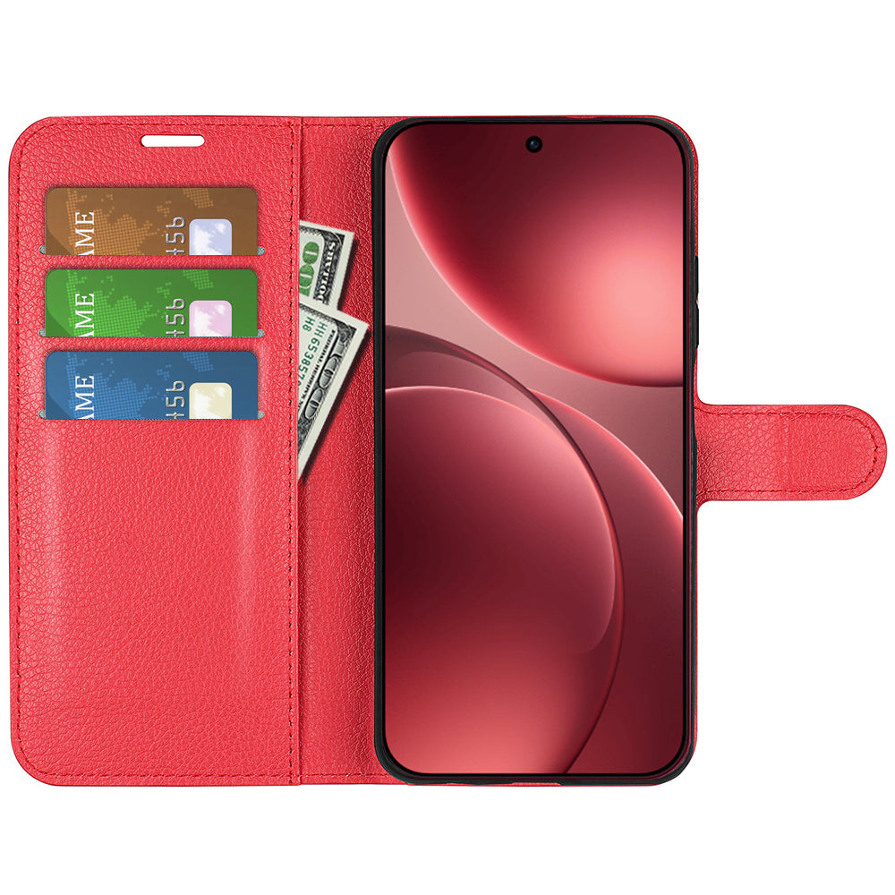OPPO Find X9 Pro PU Wallet Case [Red]