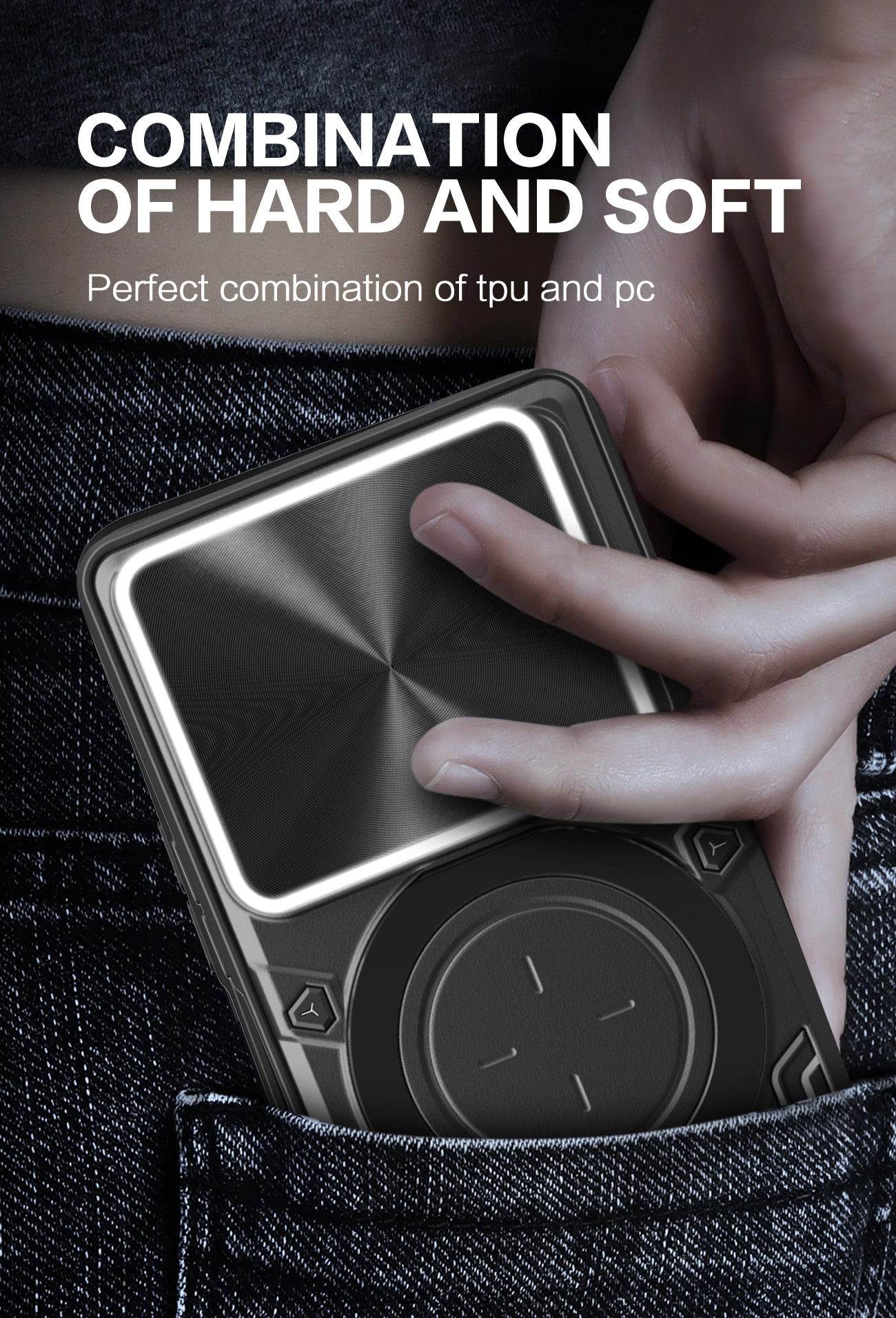 OPPO Find X9 Pro Ring Kickstand Case w/ Camera Cover [Red]