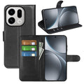 OPPO Find X9 PU Wallet Case [Black] - Black