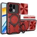 OPPO Find X9 Ring Kickstand Case w/ Camera Cover [Red] - Red