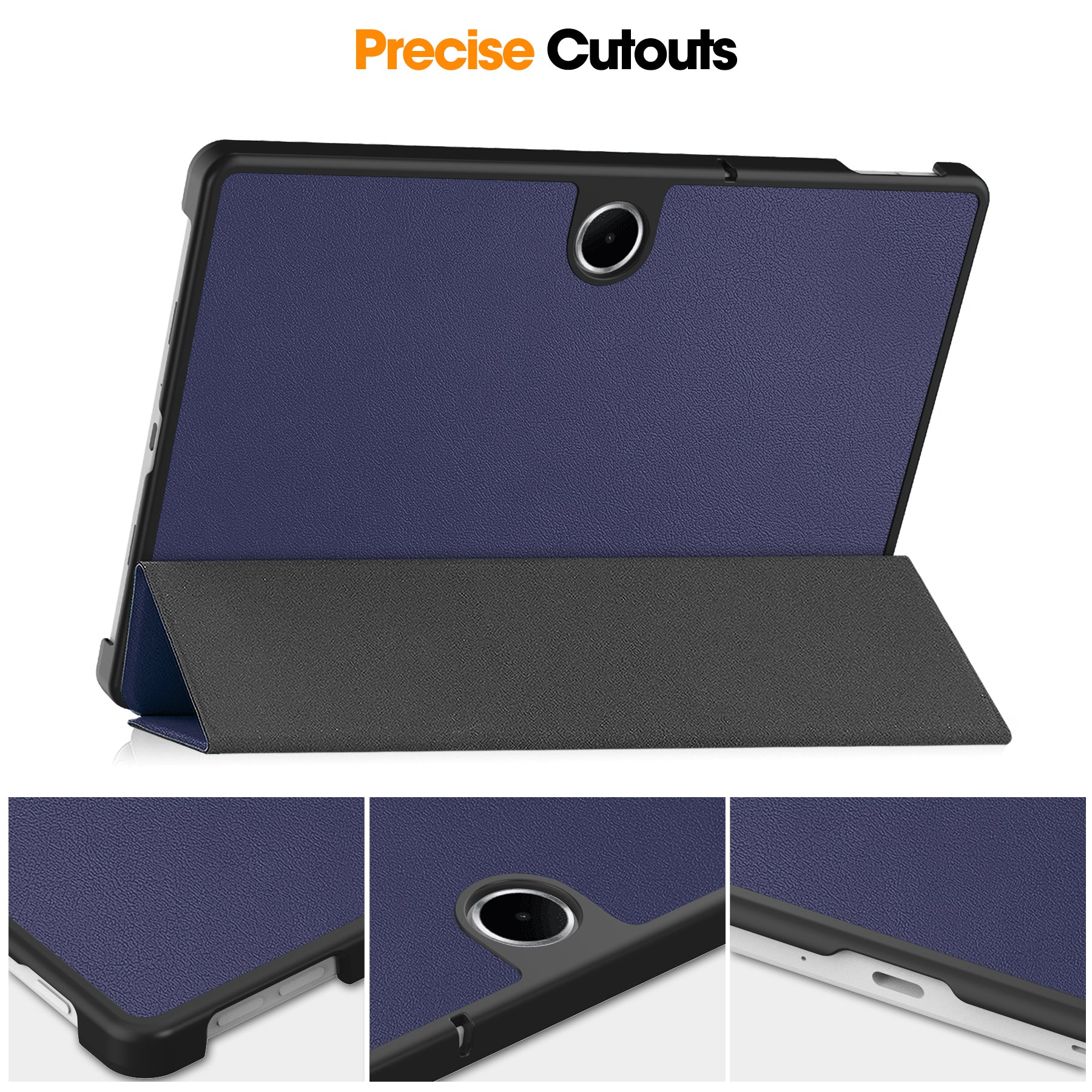 KST Tri-fold PU Leather Case for Oppo Pad SE 11-inch [Navy]