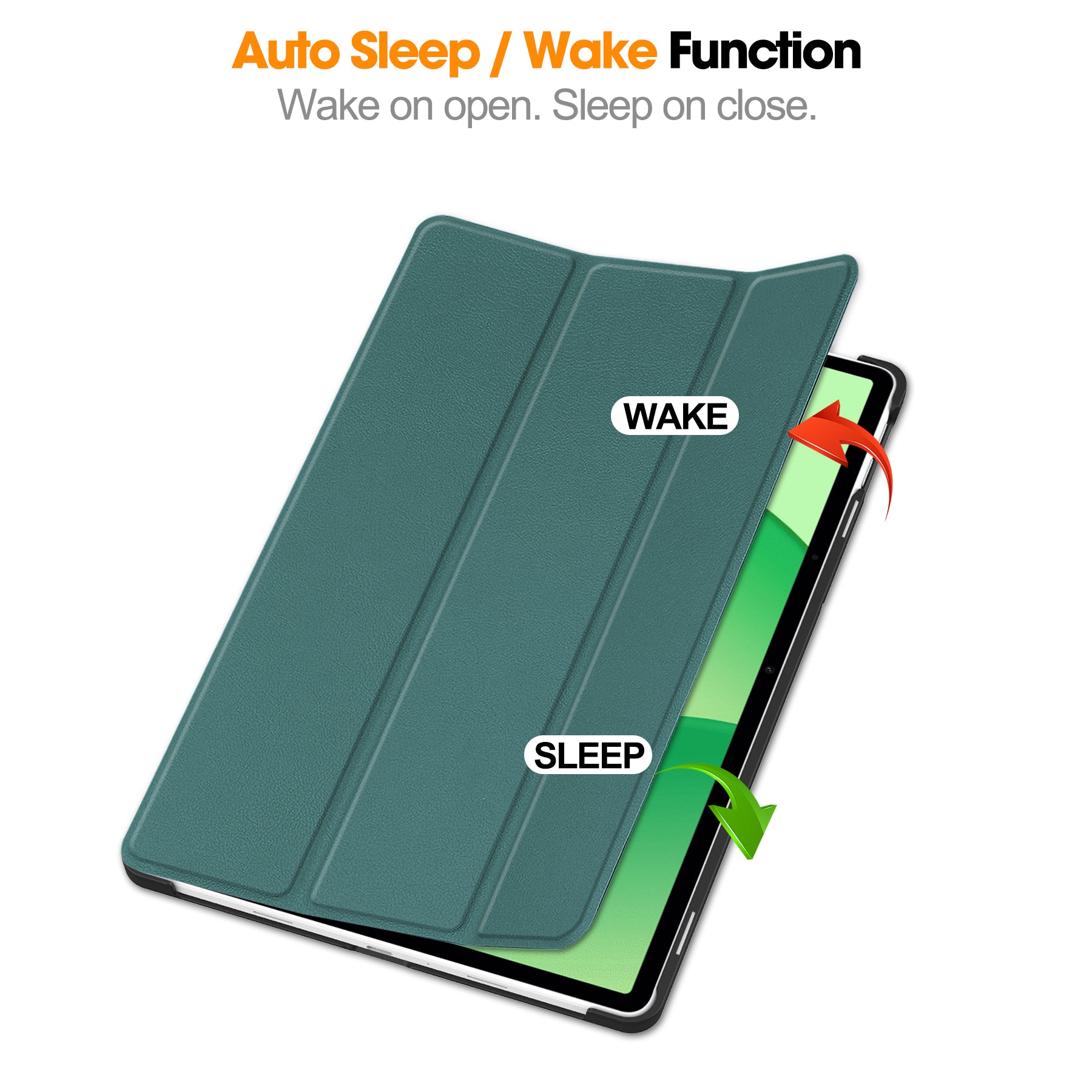 KST Tri-fold PU Leather Case for Oppo Pad SE 11-inch [Teal]