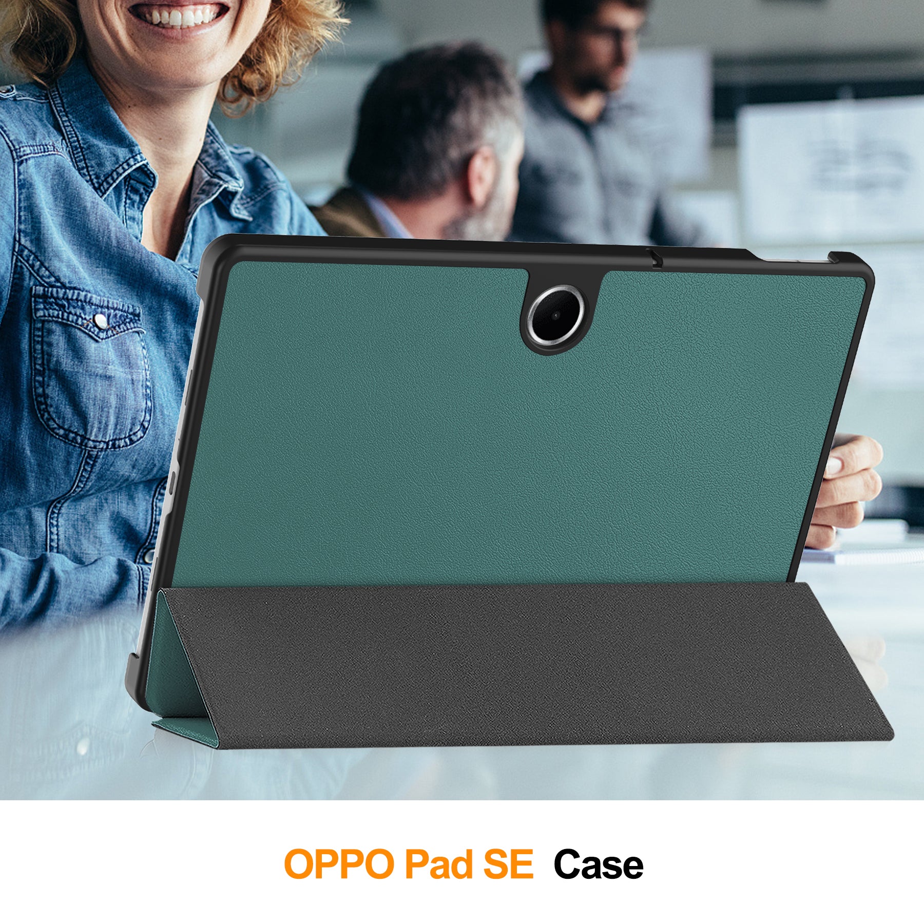KST Tri-fold PU Leather Case for Oppo Pad SE 11-inch [Teal]
