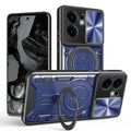 OPPO Reno 13F 5G  Ring Kickstand Case w/ Camera Cover [Navy] - Navy