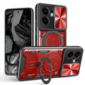 OPPO Reno 13F 5G  Ring Kickstand Case w/ Camera Cover [Red] - Red