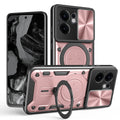 OPPO Reno 13F 5G  Ring Kickstand Case w/ Camera Cover [Rose Gold] - Rose Gold