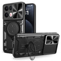 OPPO Reno 13Pro 5G  Ring Kickstand Case w/ Camera Cover [Black] - Black