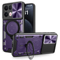 OPPO Reno 13Pro 5G  Ring Kickstand Case w/ Camera Cover [Purple] - Purple