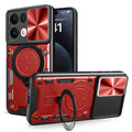 OPPO Reno 13Pro 5G  Ring Kickstand Case w/ Camera Cover [Red] - Red