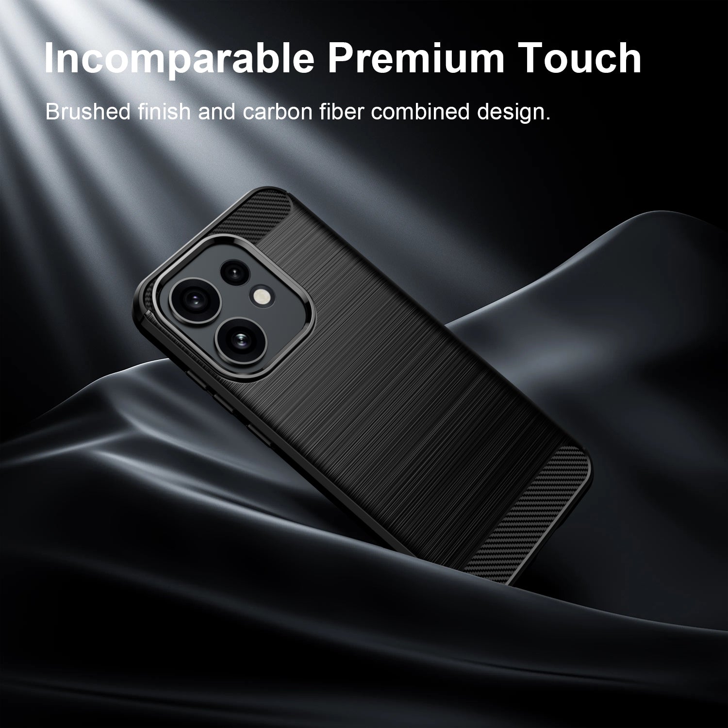 OPPO Reno16 / Reno16 Pro Carbon Fibre TPU Case Slim Shockproof Cover Black