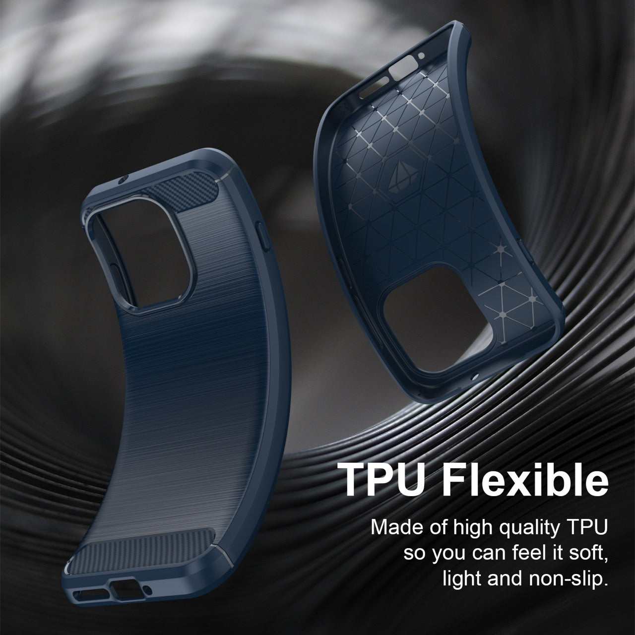 OPPO Reno16 / Reno16 Pro Carbon Fibre TPU Case Slim Shockproof Cover Navy