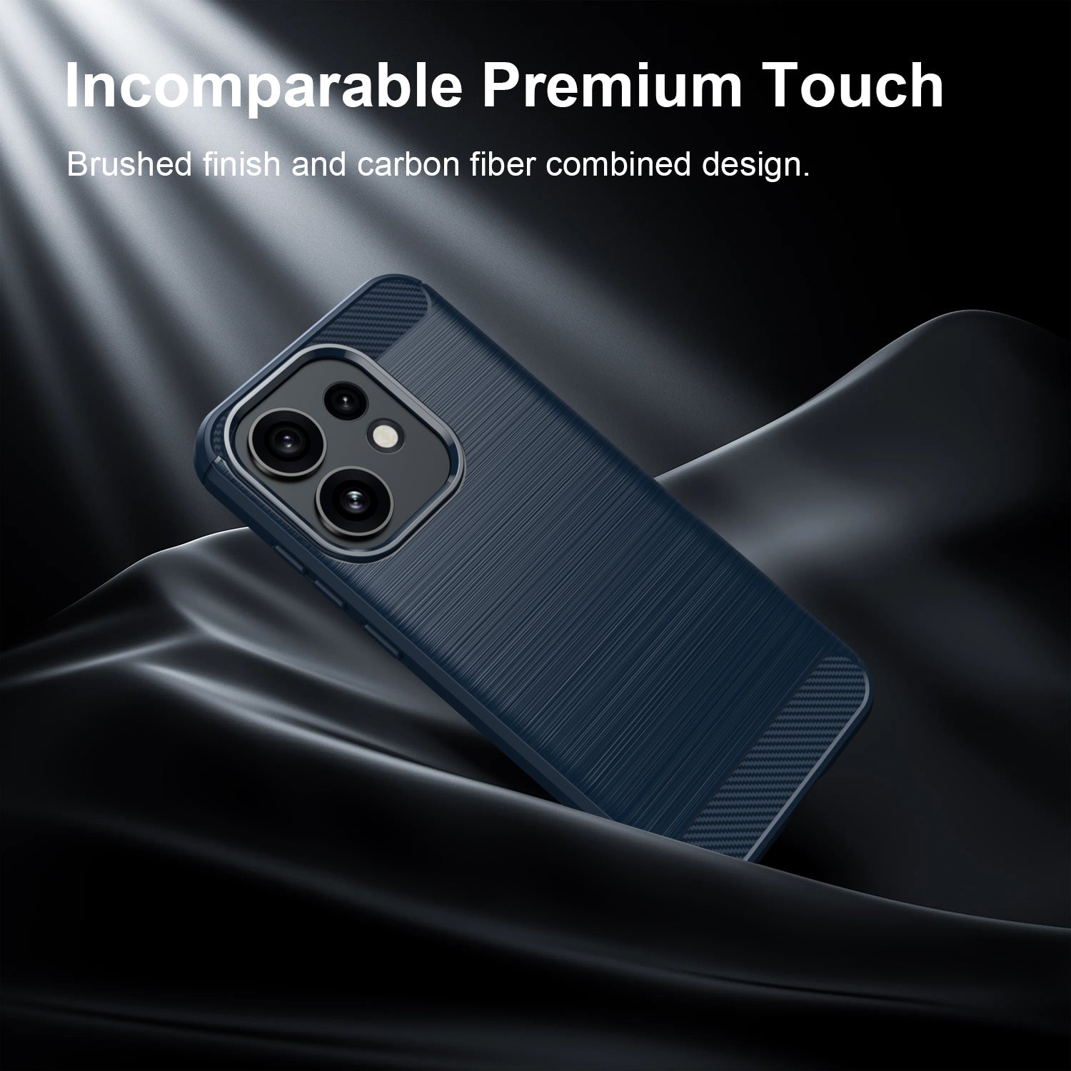 OPPO Reno16 / Reno16 Pro Carbon Fibre TPU Case Slim Shockproof Cover Navy