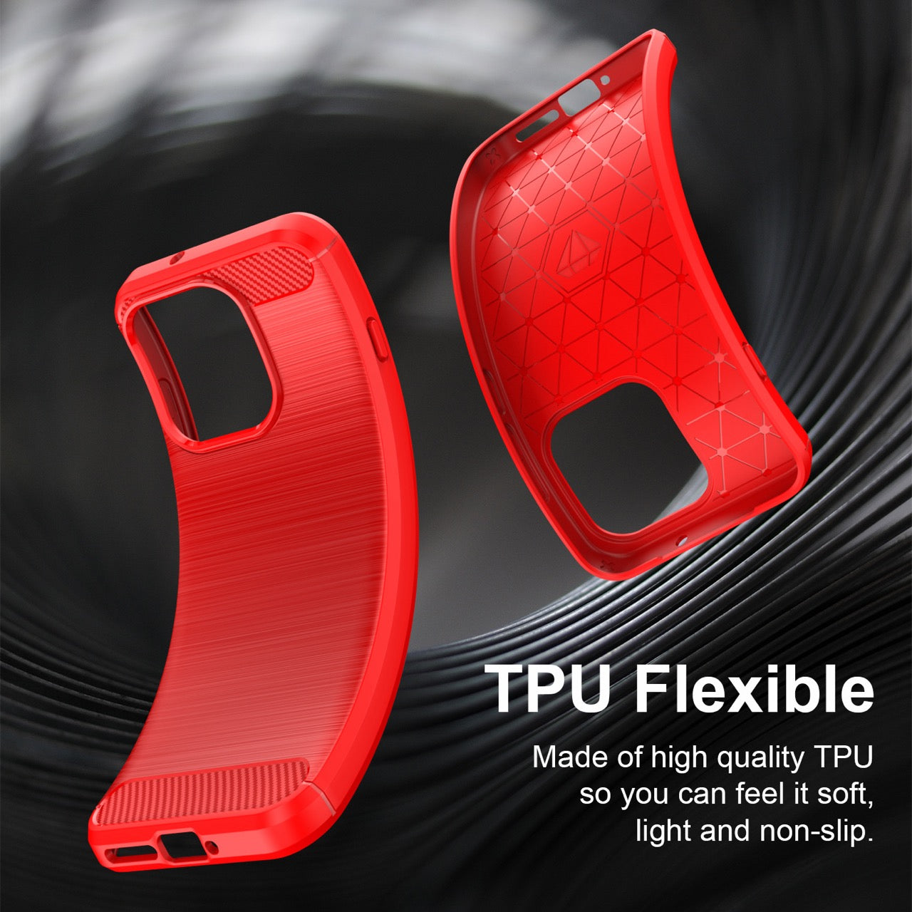OPPO Reno16 / Reno16 Pro Carbon Fibre TPU Case Slim Shockproof Cover Red