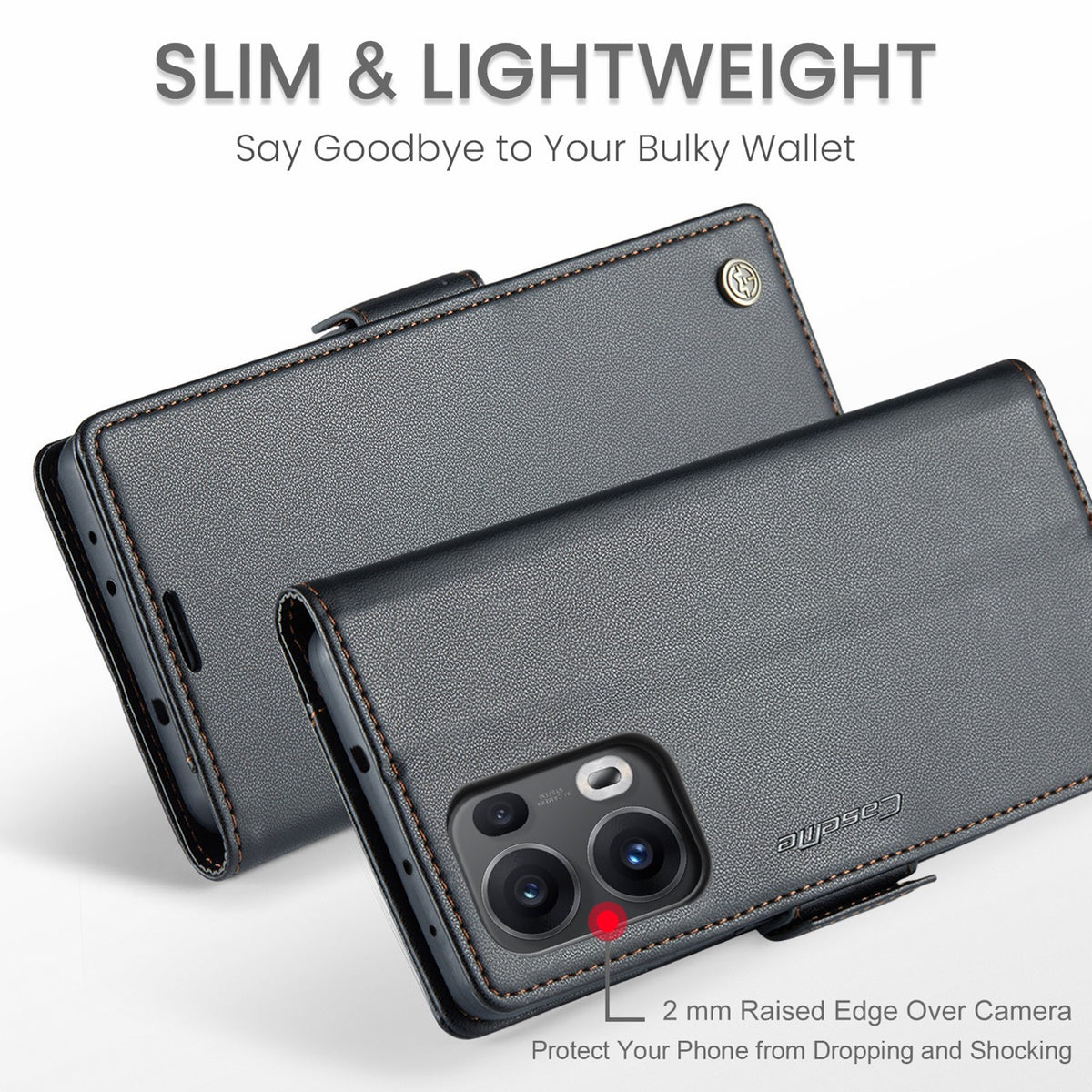 OPPO Reno16 F 5G CaseMe Retro Wallet Case [Black]