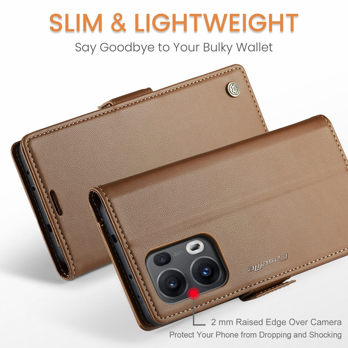 OPPO Reno16 F 5G CaseMe Retro Wallet Case [Brown]