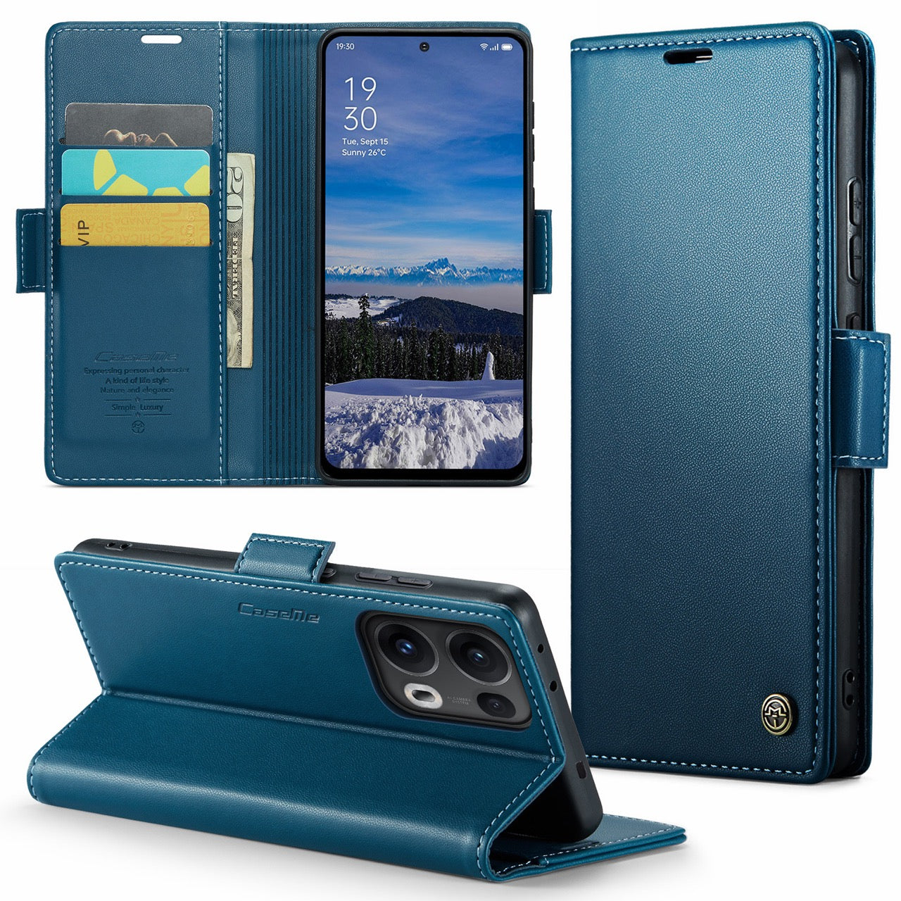 OPPO Reno16 F 5G CaseMe Retro Wallet Case [Navy]