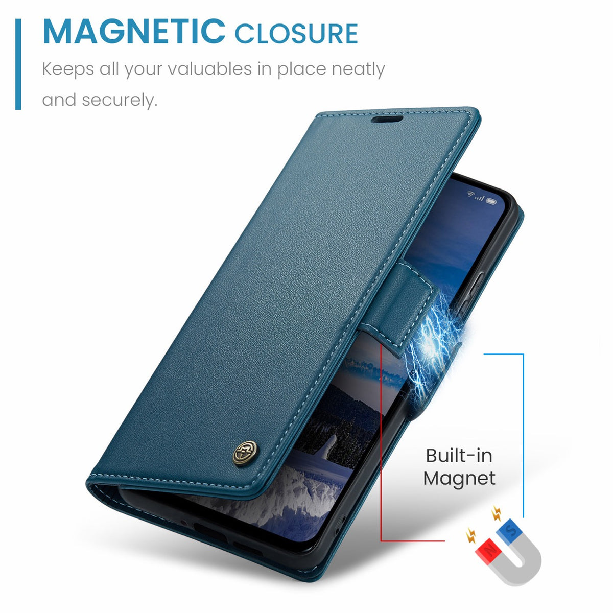 OPPO Reno16 F 5G CaseMe Retro Wallet Case [Navy]