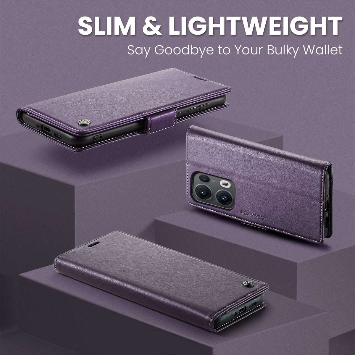 OPPO Reno16 F 5G CaseMe Retro Wallet Case [Purple]