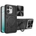 OPPO Reno16 / 16 Pro 5G Ring Kickstand Case w/ Camera Cover [Black] - Black