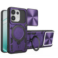 OPPO Reno16 / 16 Pro 5G Ring Kickstand Case w/ Camera Cover [Purple] - Purple