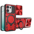 OPPO Reno16 / 16 Pro 5G Ring Kickstand Case w/ Camera Cover [Red] - Red