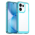 OPPO Reno16 / Reno16 Pro Soft TPU Bumper Shockproof Cover Case [Clear Blue] - Clear Blue