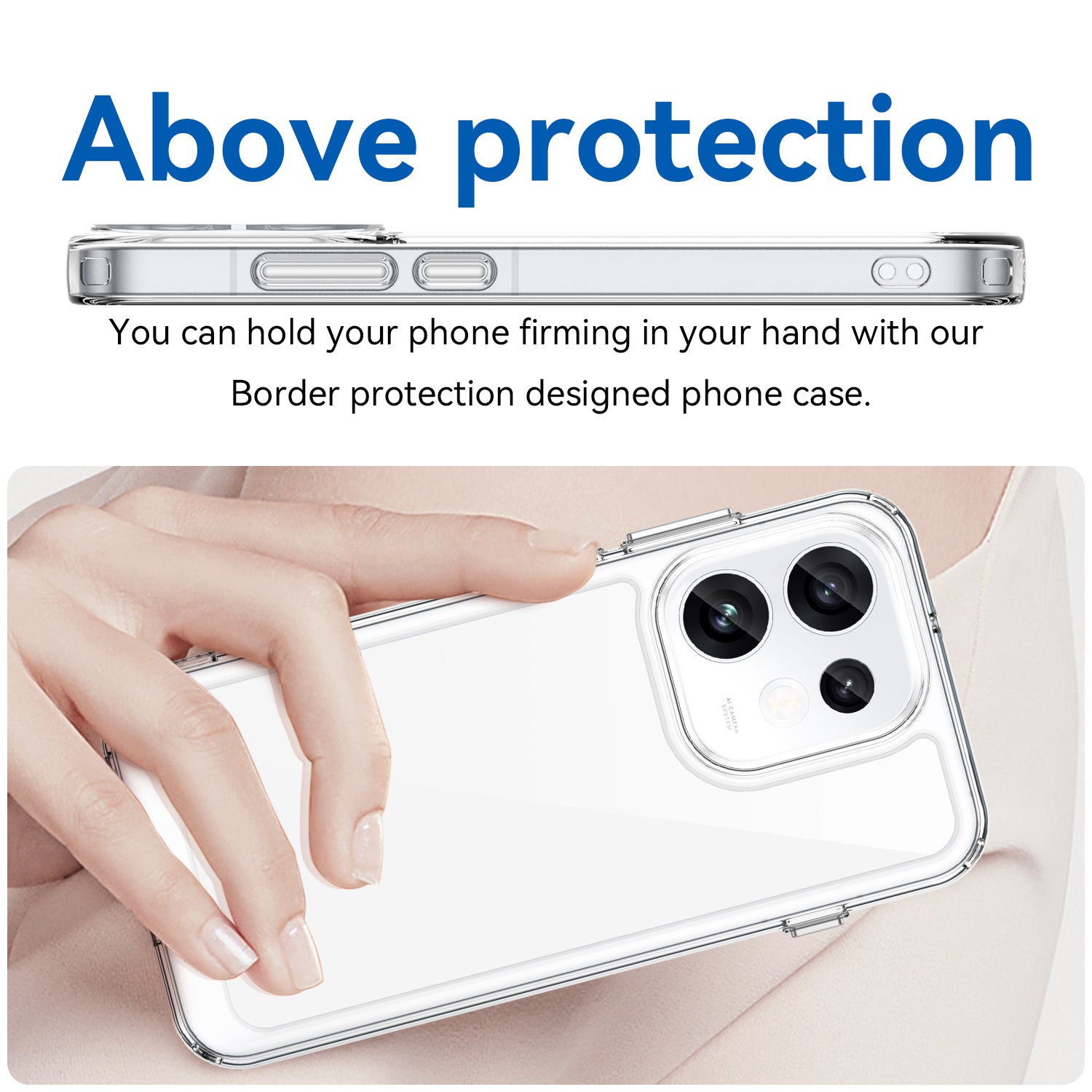 OPPO Reno16 / Reno16 Pro Soft TPU Bumper Shockproof Cover Case [Clear]