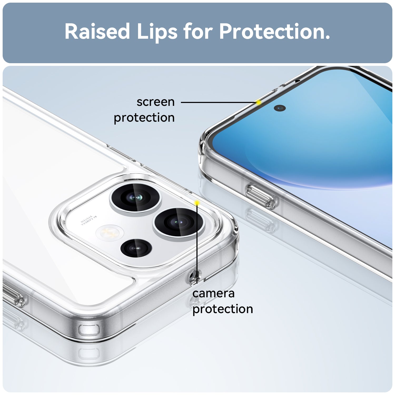OPPO Reno16 / Reno16 Pro Soft TPU Bumper Shockproof Cover Case [Clear]