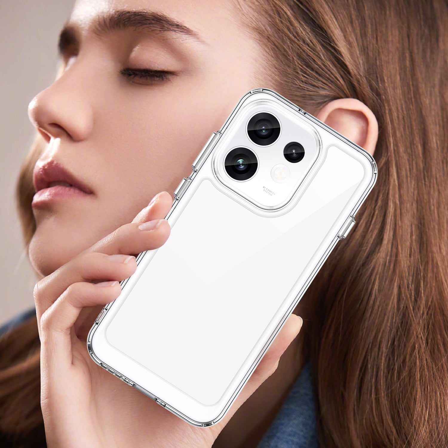 OPPO Reno16 / Reno16 Pro Soft TPU Bumper Shockproof Cover Case [Clear]