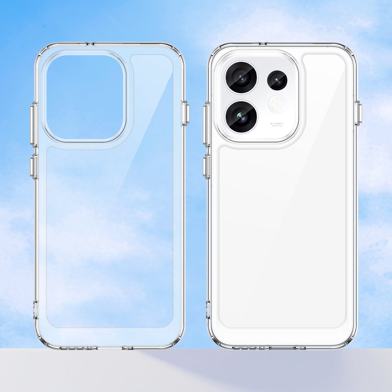 OPPO Reno16 / Reno16 Pro Soft TPU Bumper Shockproof Cover Case [Clear]