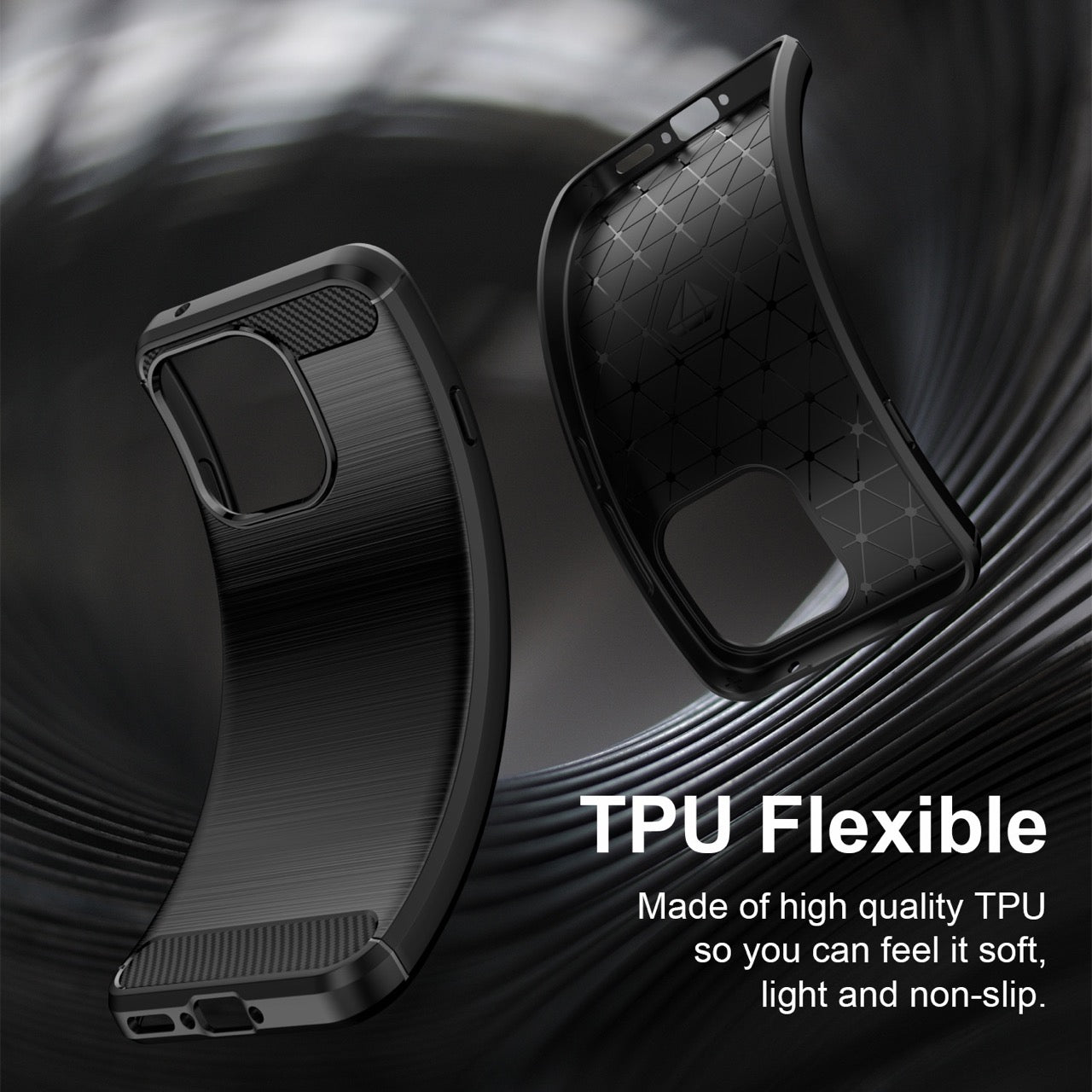 OPPO Reno16 F 5G Carbon Fibre TPU Case Slim Shockproof Cover Black