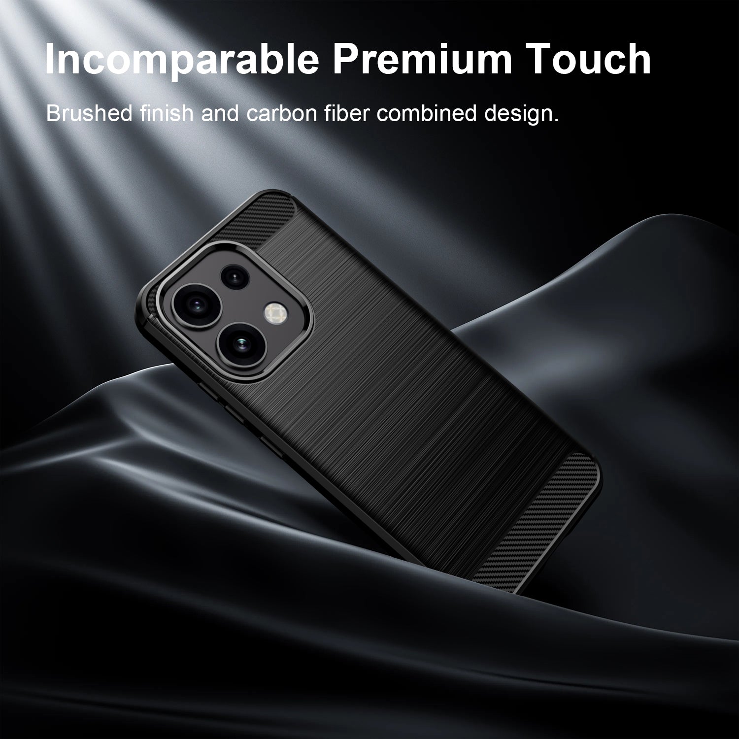 OPPO Reno16 F 5G Carbon Fibre TPU Case Slim Shockproof Cover Black