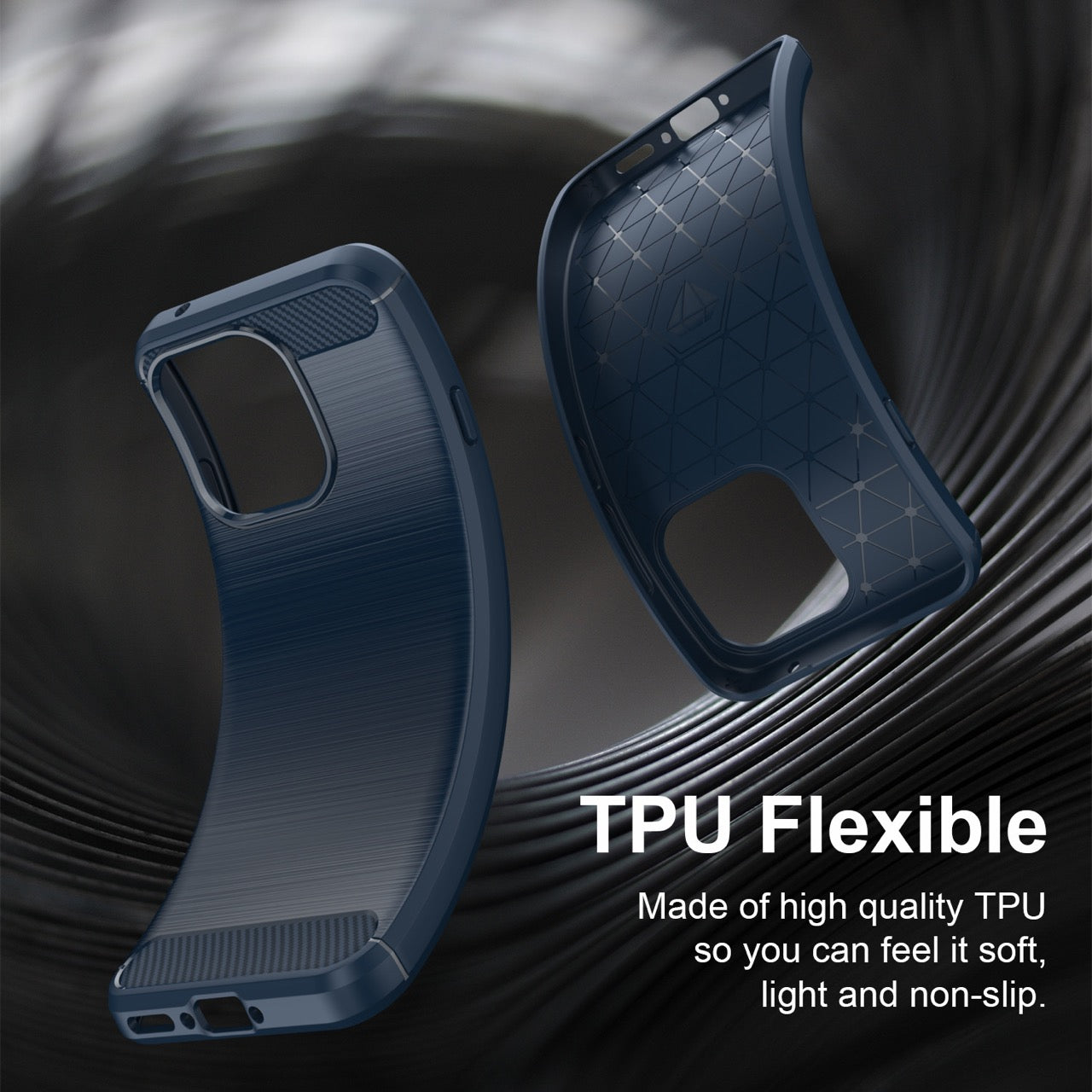 OPPO Reno16 F 5G Carbon Fibre TPU Case Slim Shockproof Cover Navy