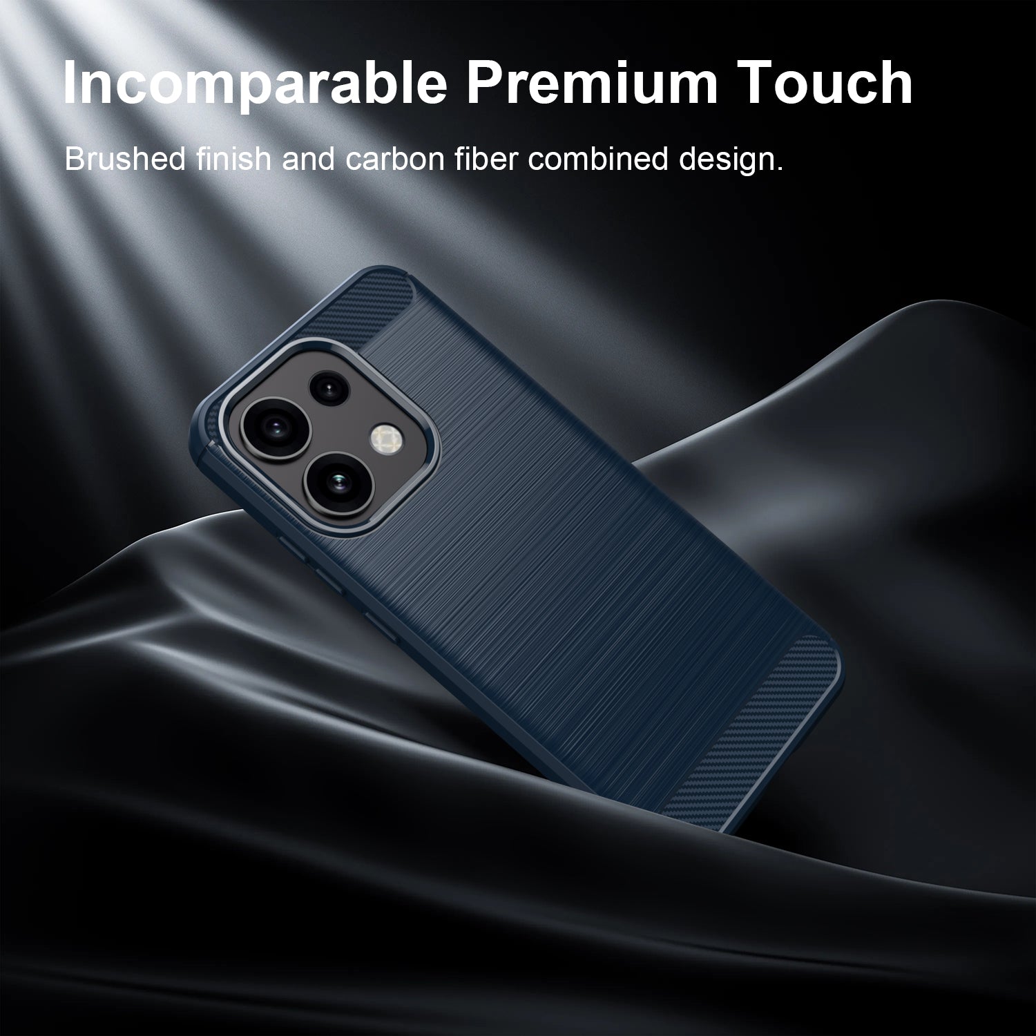 OPPO Reno16 F 5G Carbon Fibre TPU Case Slim Shockproof Cover Navy