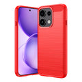OPPO Reno16 F 5G Carbon Fibre TPU Case Slim Shockproof Cover Red - Red