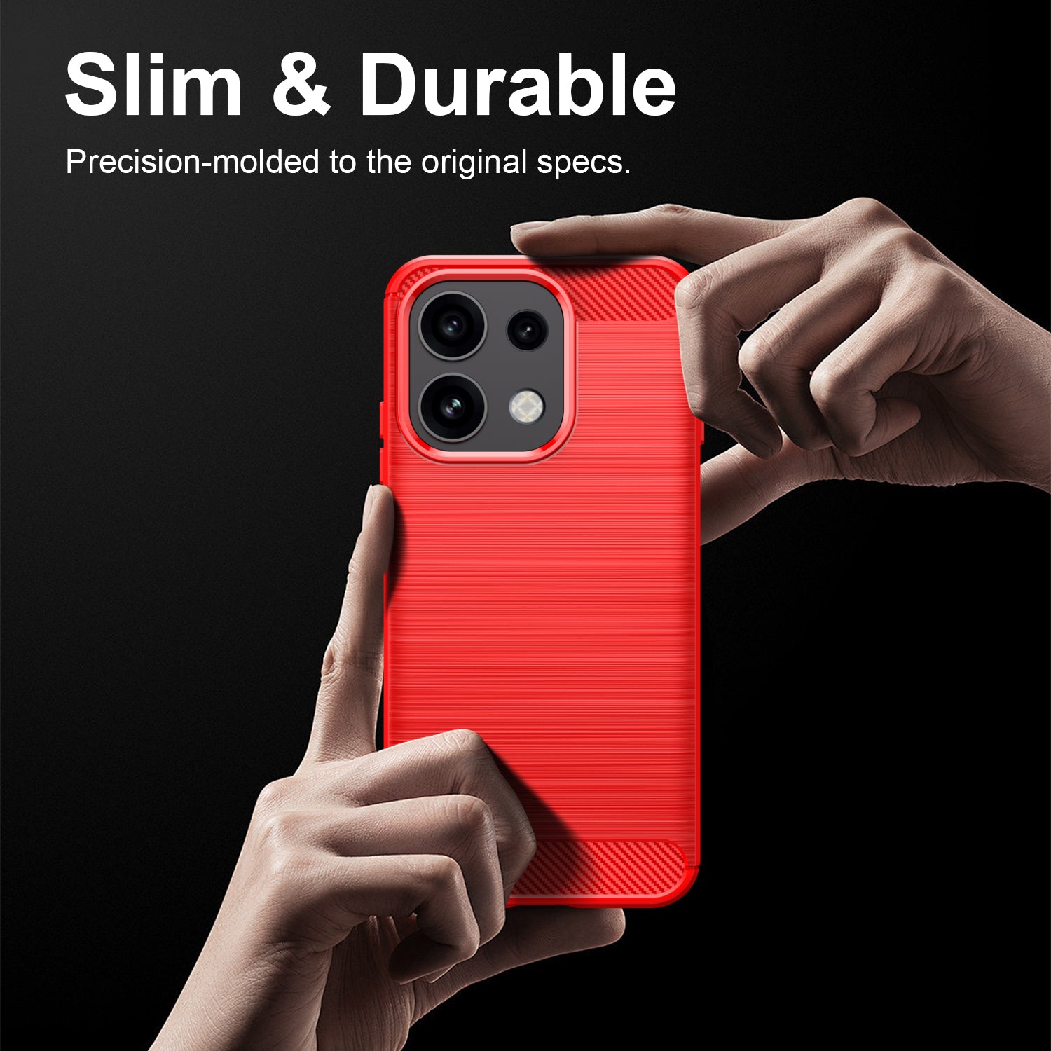 OPPO Reno16 F 5G Carbon Fibre TPU Case Slim Shockproof Cover Red