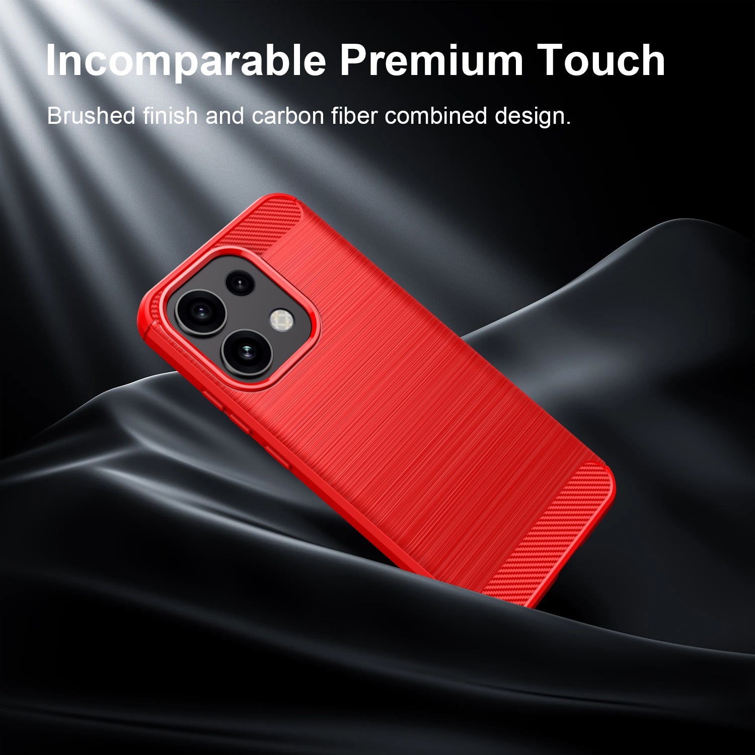 OPPO Reno16 F 5G Carbon Fibre TPU Case Slim Shockproof Cover Red