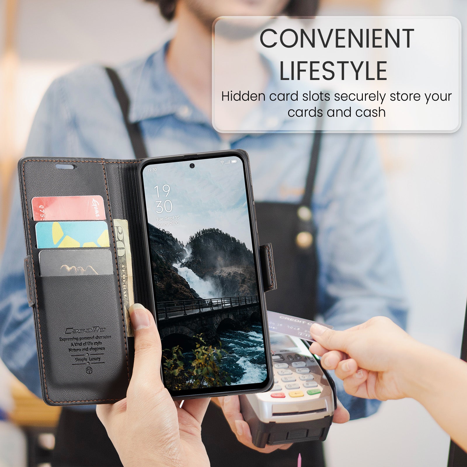 OPPO Reno16 / Reno16 Pro CaseMe Retro Wallet Case [Black]
