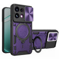 OPPO Reno16 F 5G Ring Kickstand Case w/ Camera Cover [Purple] - Purple