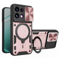 OPPO Reno16 F 5G Ring Kickstand Case w/ Camera Cover [Rose Gold] - Rose Gold