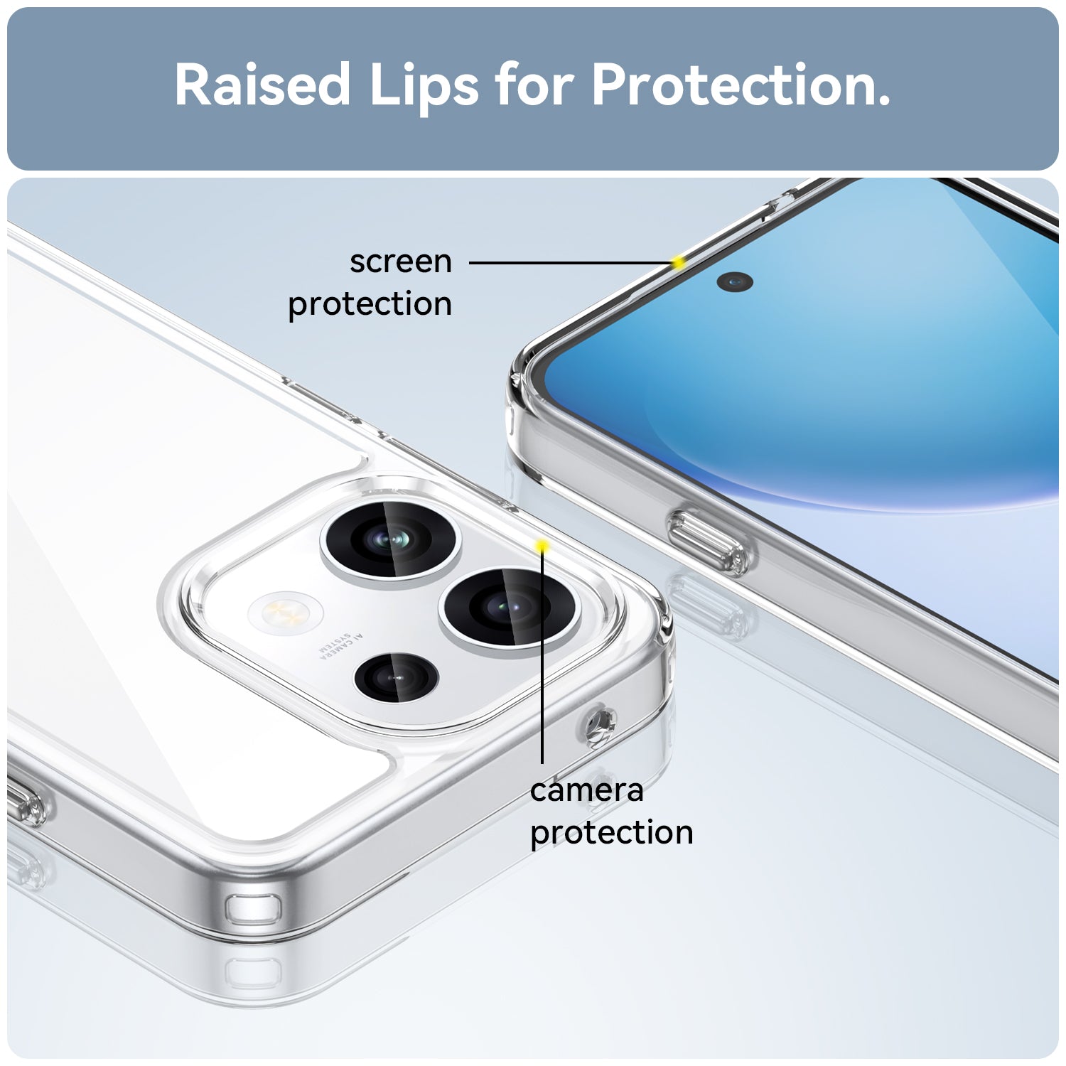 OPPO Reno16F 5G Soft TPU Bumper Shockproof Cover Case [Clear]